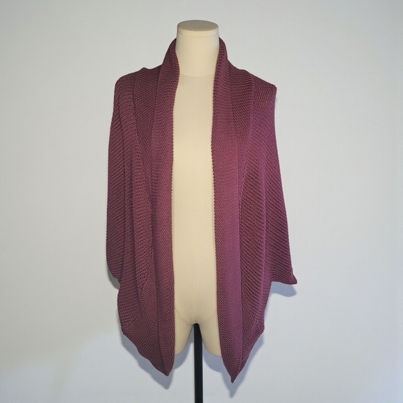 Lane Bryant Sweaters - Lane Bryant - 18/20 Plum Open-Front Shrug